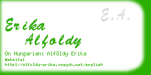 erika alfoldy business card